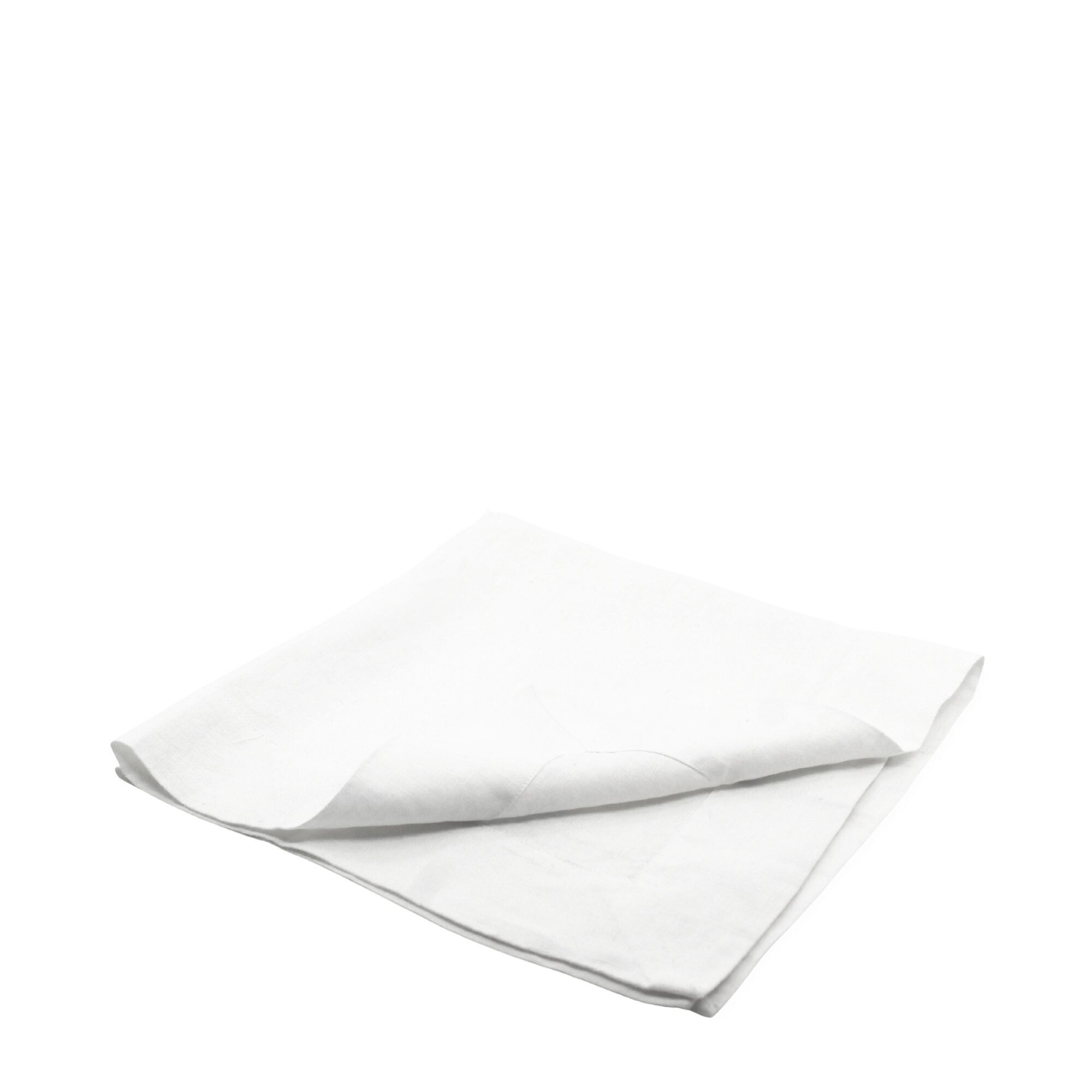 White 50cm x 50cm French Linen Napkin , Pack of 4