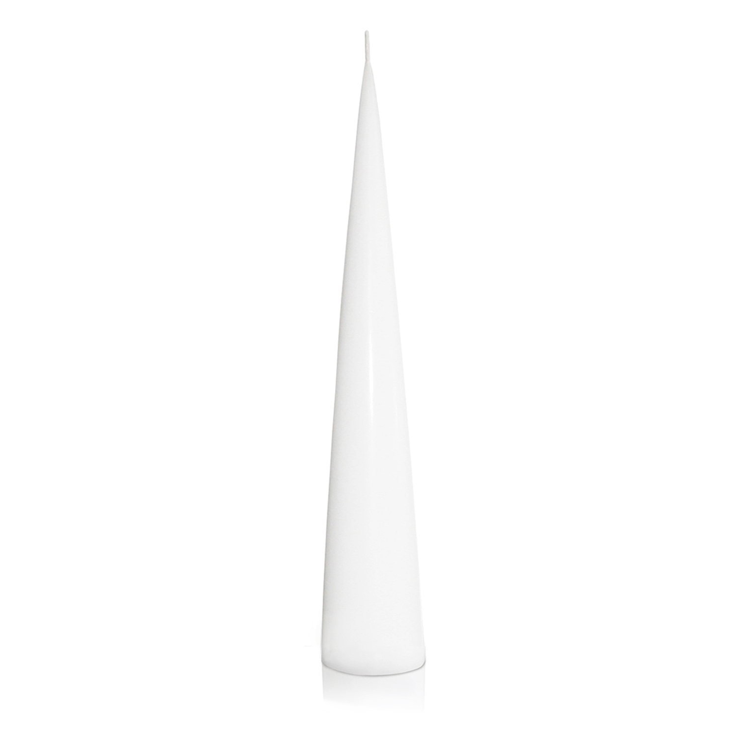 White 4.7cm x 30cm Cone Candle