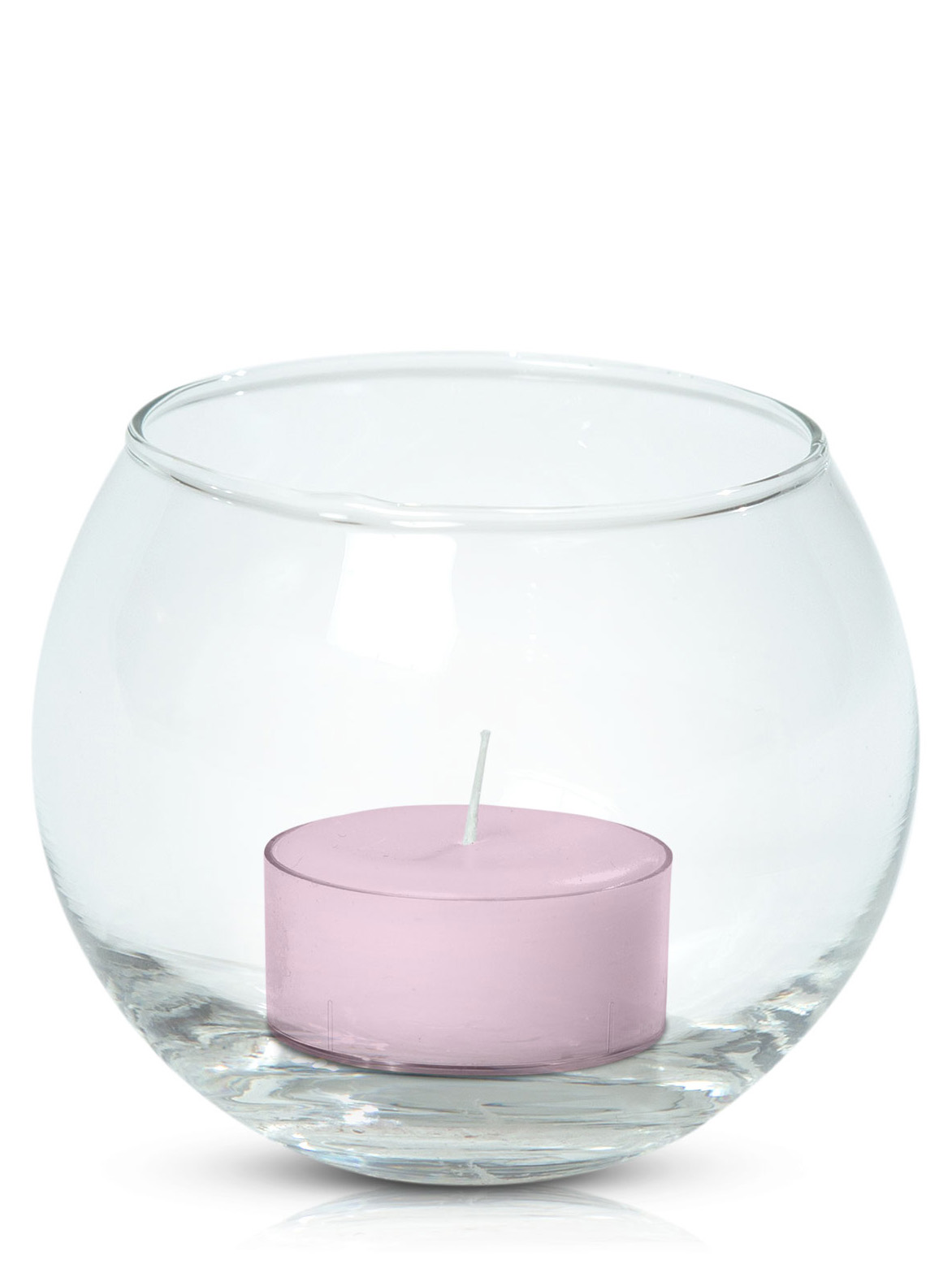 Pastel Pink Tealight in Fishbowl, Pack of 24