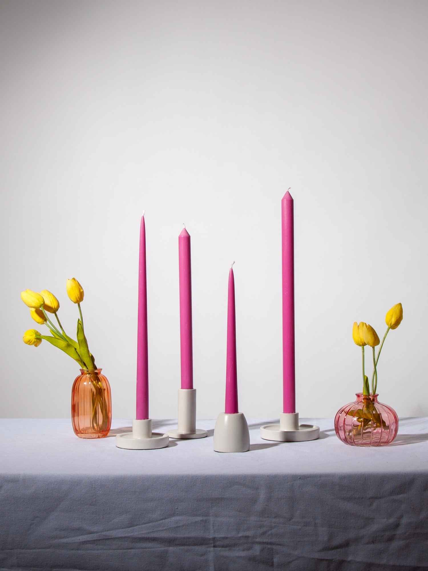 Magenta 30cm Dinner Candle, Pack of 4