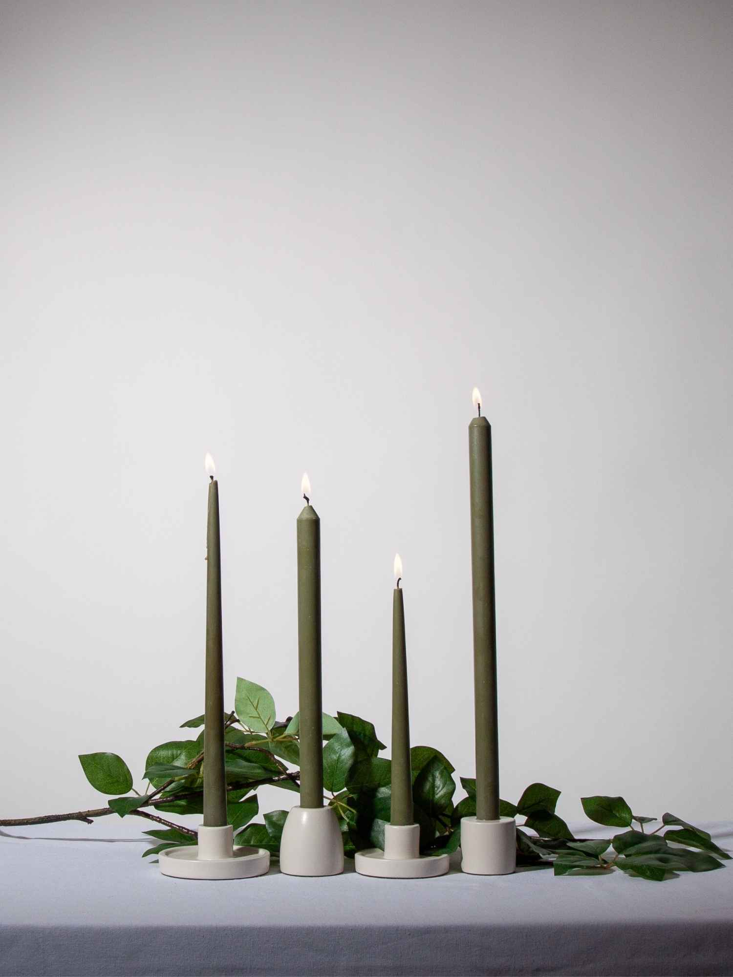 Olive 30cm Dinner Candle, Pack of 4