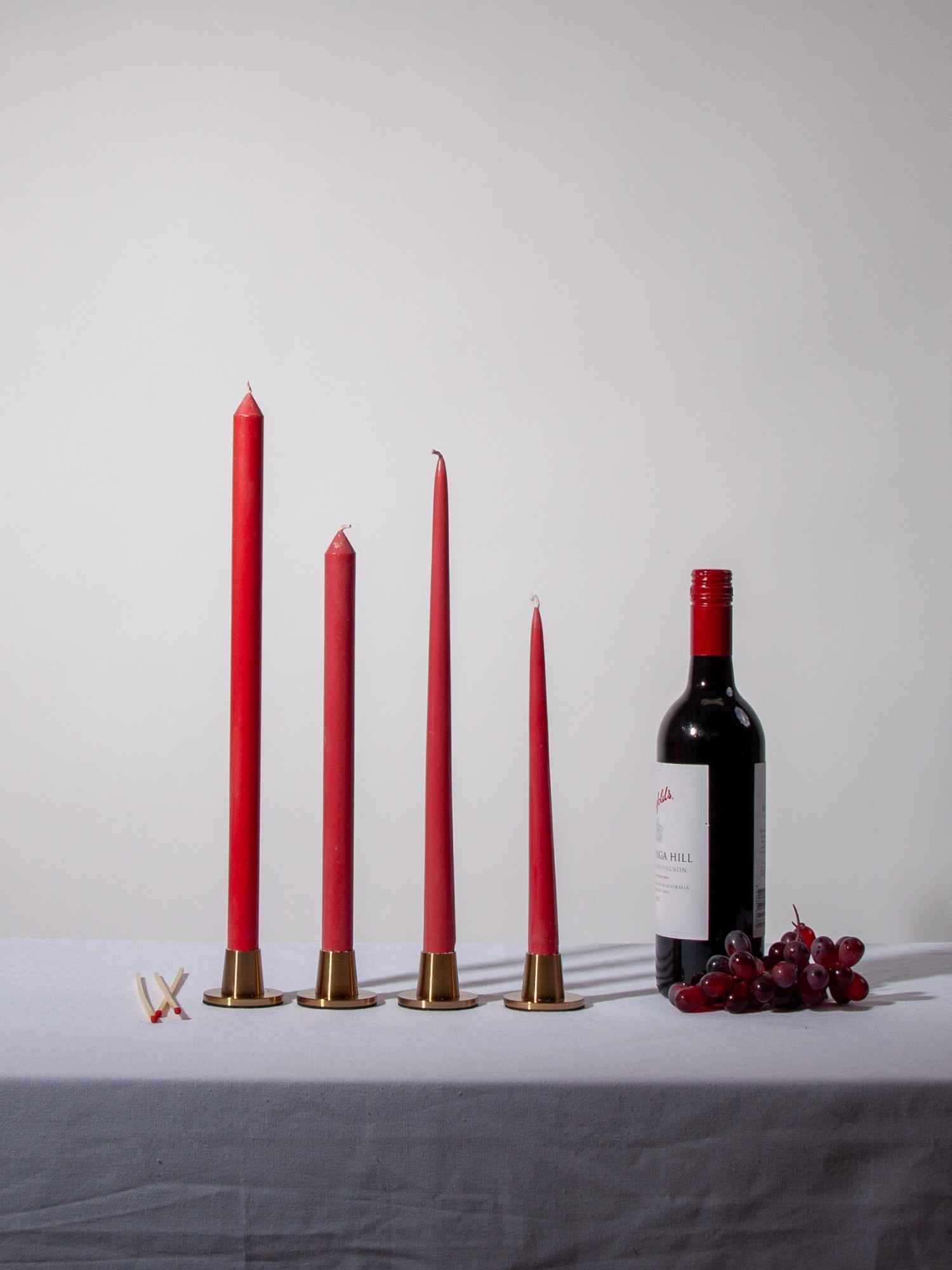 Red 30cm Dinner Candle, Pack of 4