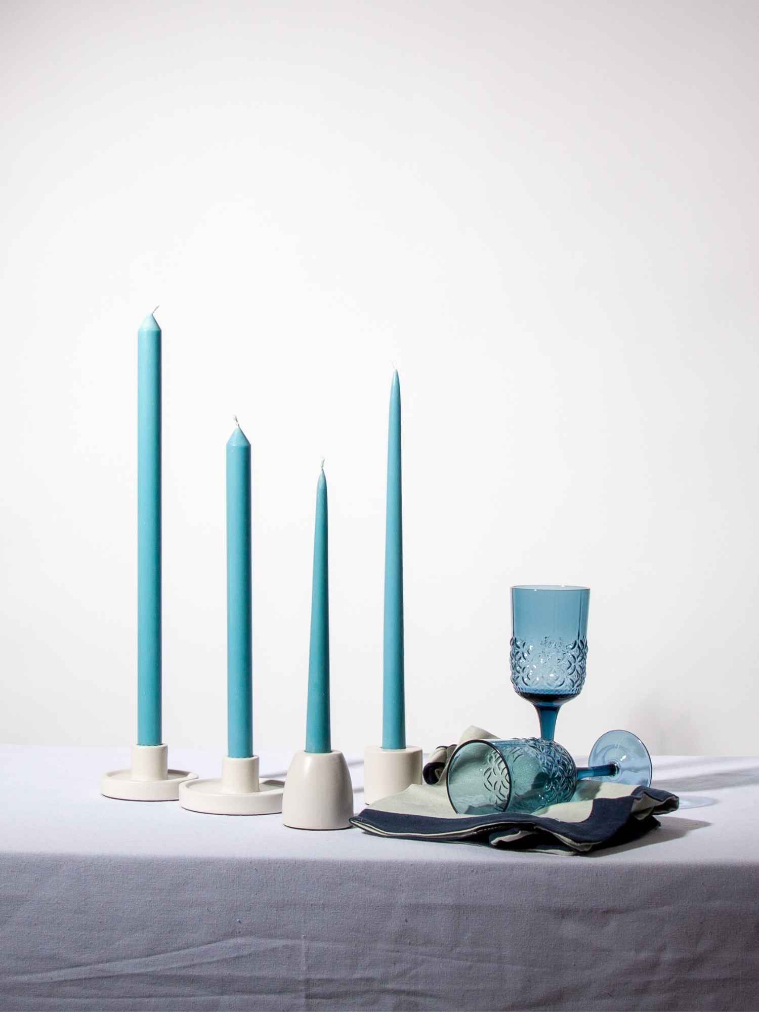 Teal 30cm Dinner Candle, Pack of 4