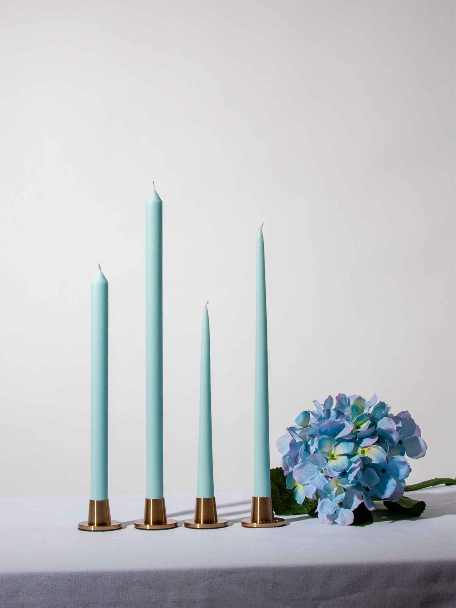 Pastel Teal 40cm Dinner Candle, Pack of 4