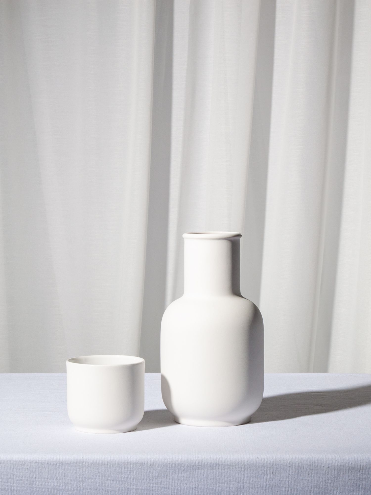 White Ceramic Carafe 