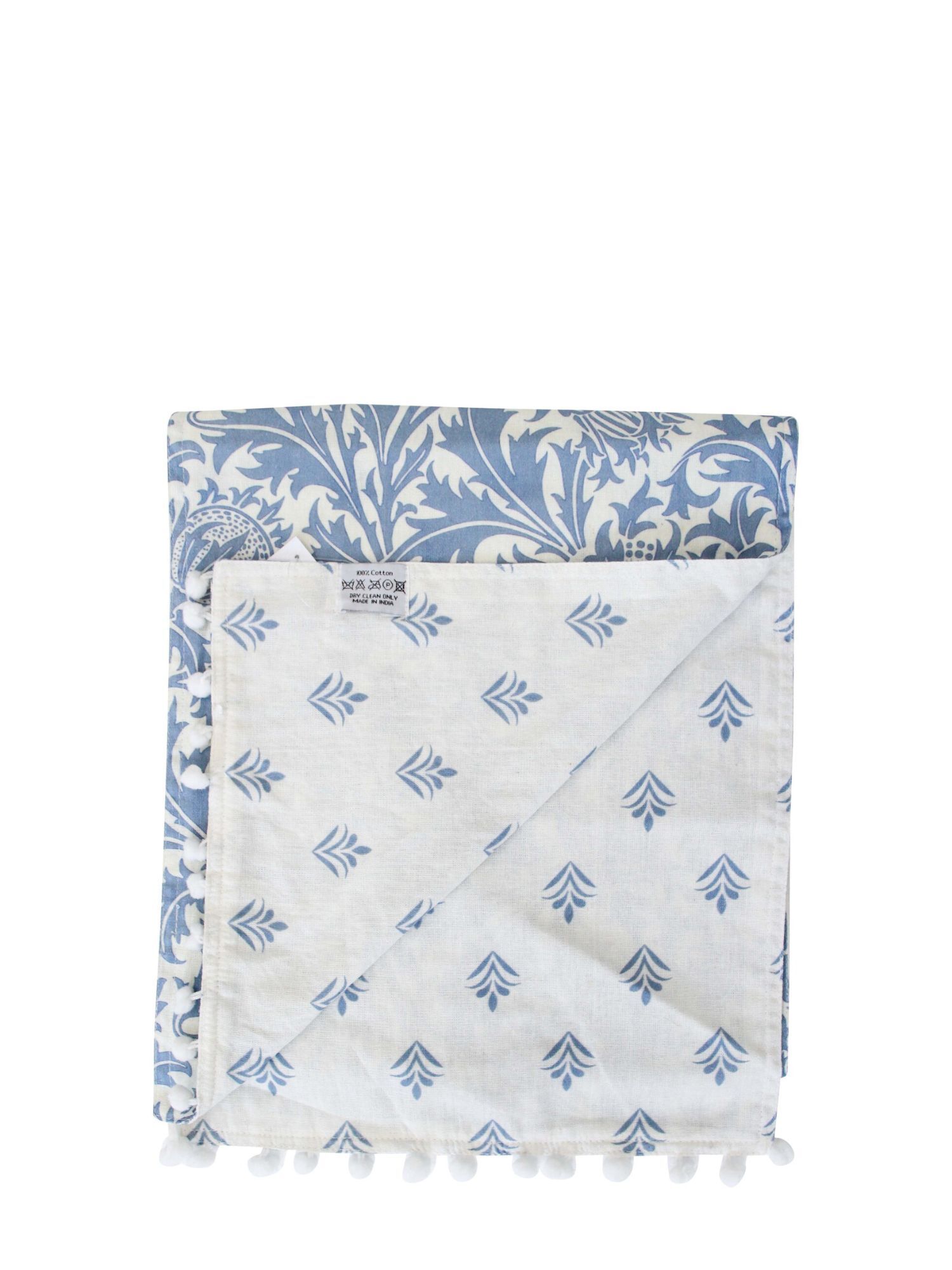 French Blue and White 135cmx30cm Cotton Table Runner