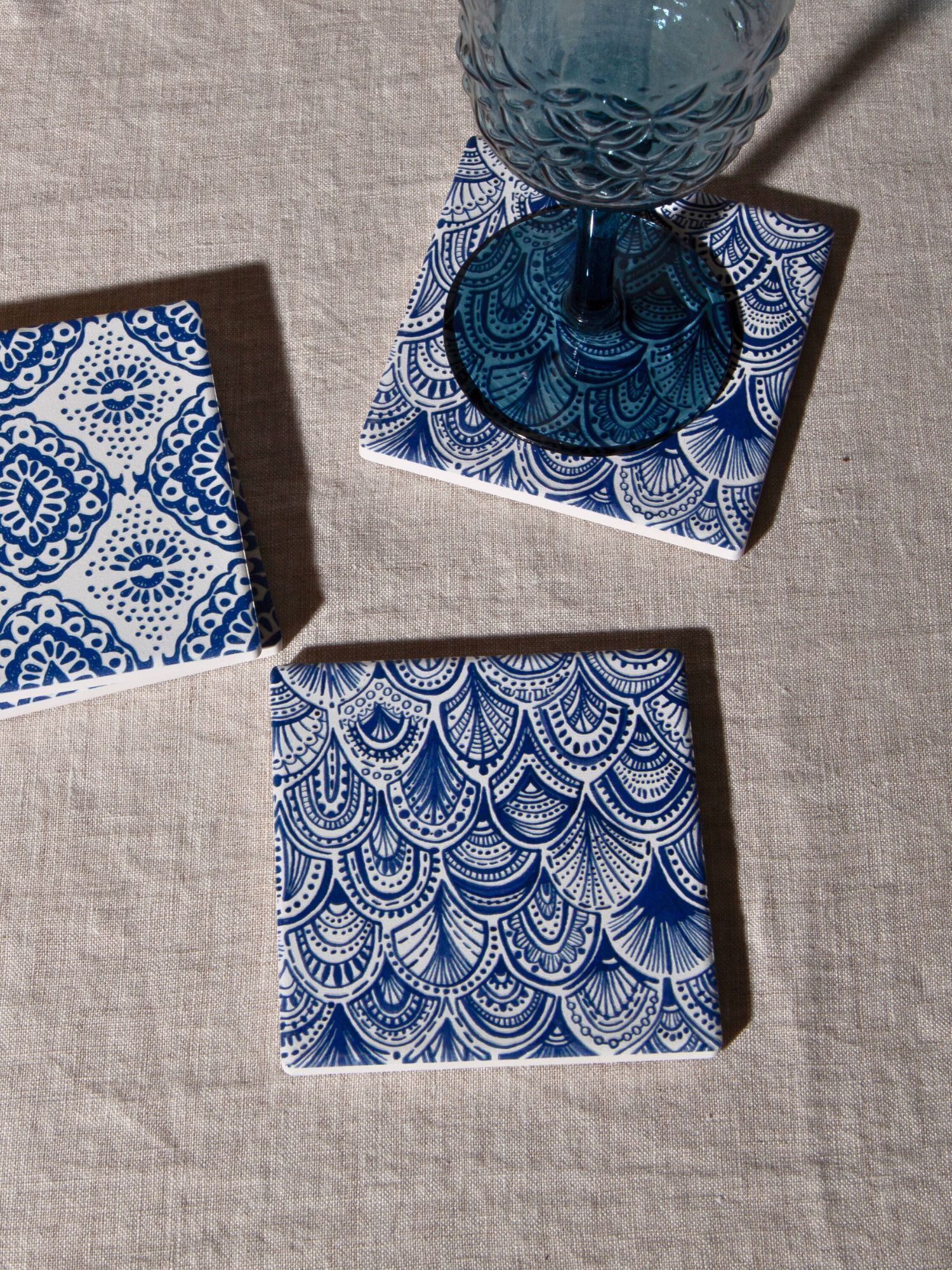 Sorrento 9.5cm Ceramic Coasters Set of 4