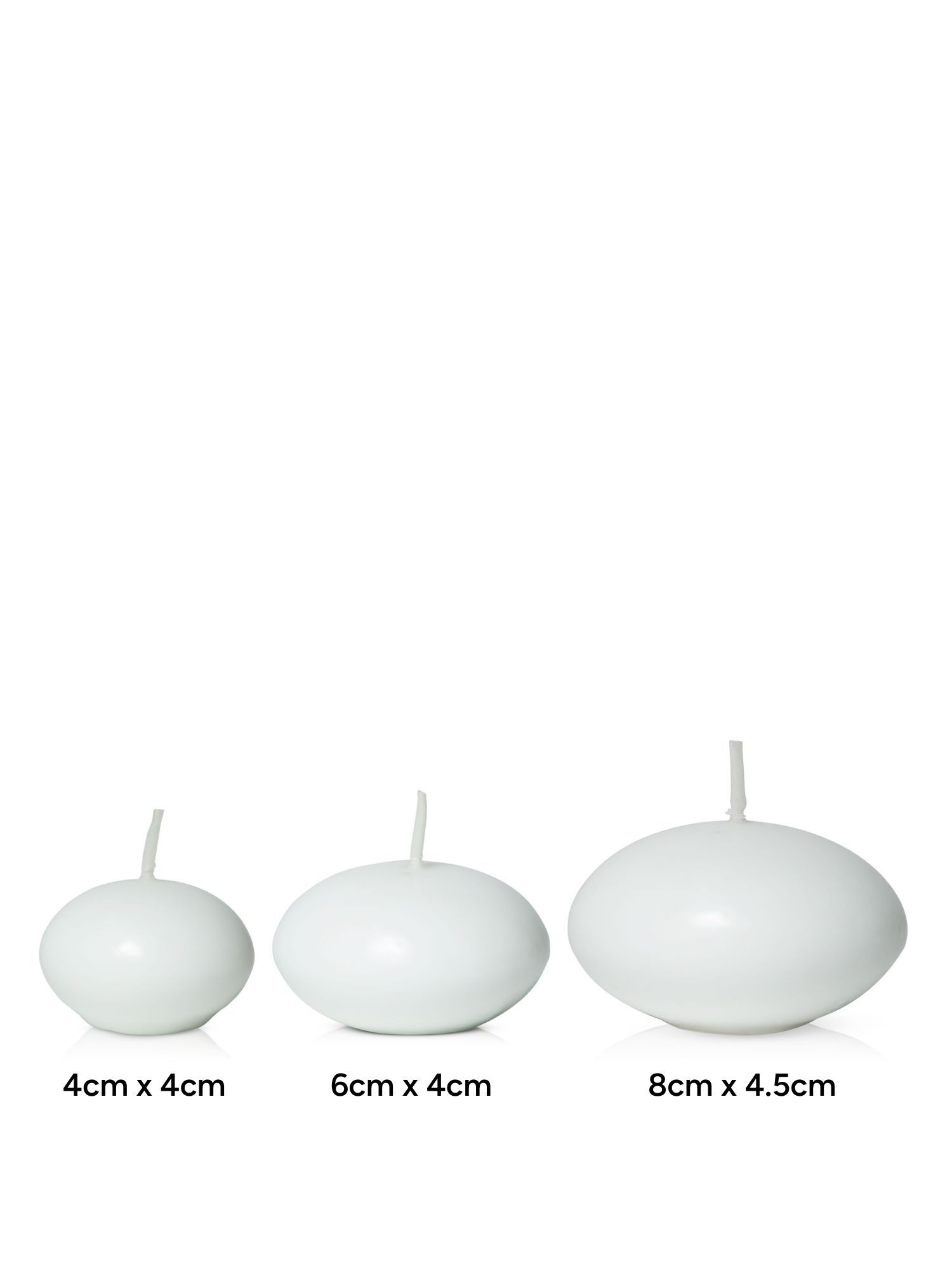 White 8cm Floating Event Candle, Pack of 10
