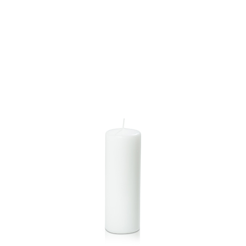 White 5cm x 15cm Slim Event Pillar