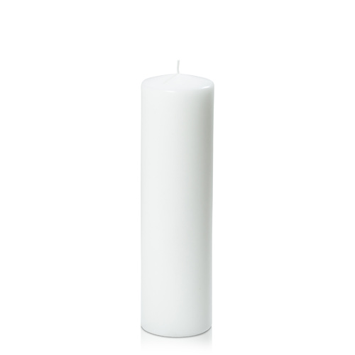 White 7cm x 25cm Event Pillar