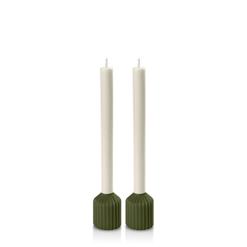 Olive and Ivory Avignon Dinner Candle, Pack of 2