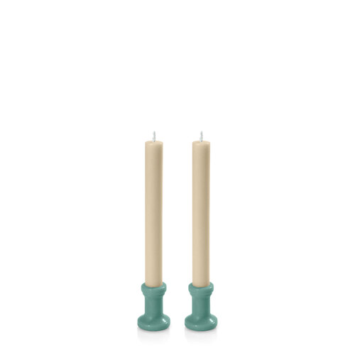Sage Green and Sandstone Santorini Dinner Candle, Pack of 2
