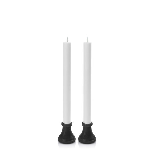 Black and White Portofino Dinner Candle, Pack of 2
