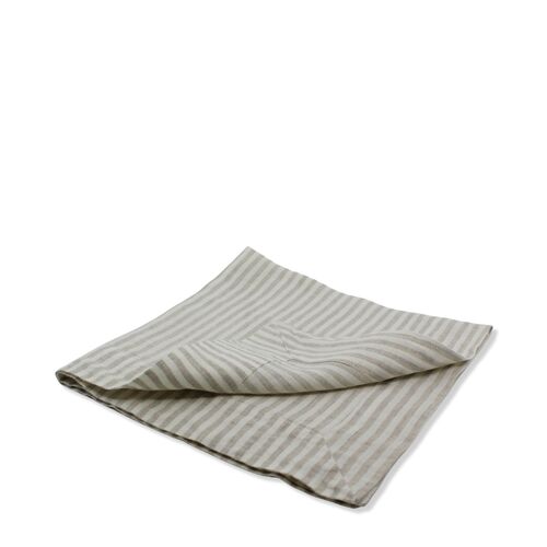 Natural Stripe 50cm x 50cm French Linen Napkin , Pack of 4