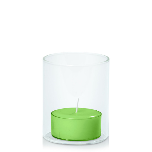 Lime Tealight in 5.8cm x 7cm Glass, Pack of 24