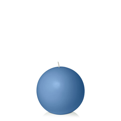 Dusty Blue 10cm Sphere Candle, Pack of 6