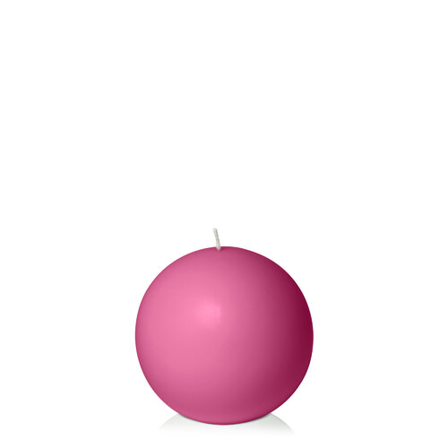 Magenta 10cm Sphere Candle, Pack of 6