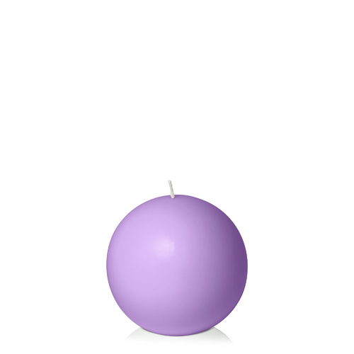 Purple 10cm Sphere Candle, Pack of 6