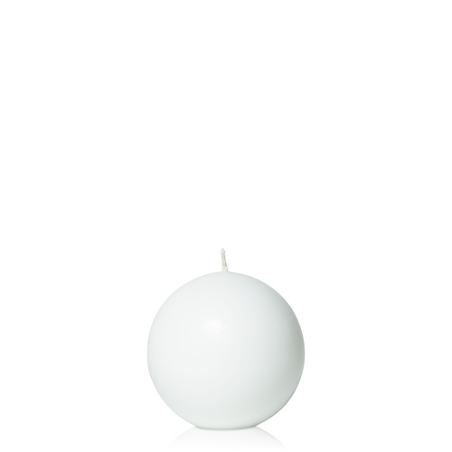 White 7.5cm Sphere Candle