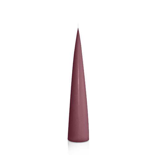 Burgundy 4.4cm x 25cm Cone Candle, Pack of 6