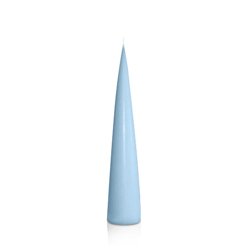 Pastel Blue 4.4cm x 25cm Cone Candle, Pack of 6
