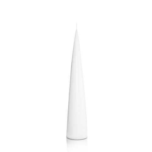 White 4.4cm x 25cm Cone Candle