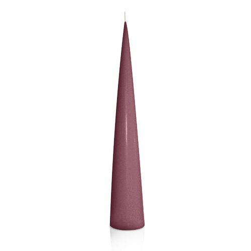 Burgundy 4.7cm x 30cm Cone Candle, Pack of 6