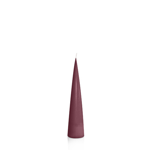 Burgundy 4cm x 20cm Cone Candle, Pack of 6