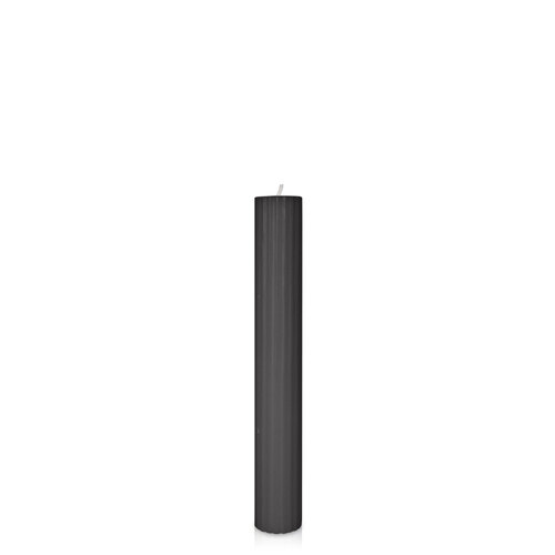 Black 3.5cm x 25cm Fluted Pillar