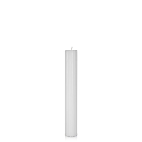 White 3.5cm x 25cm Fluted Pillar