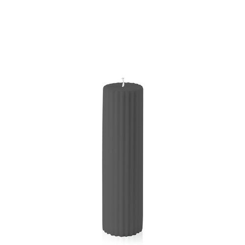 Black 5cm x 20cm Fluted Pillar