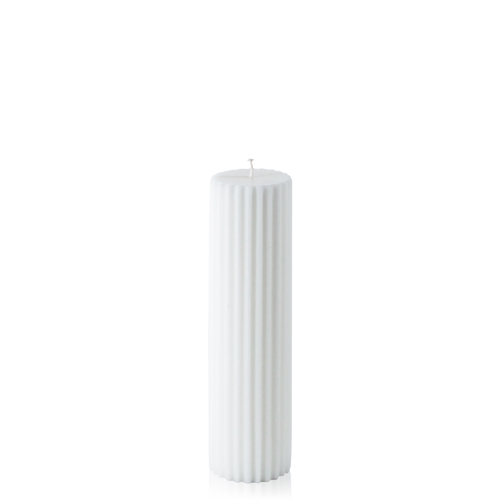 White 5cm x 20cm Fluted Pillar