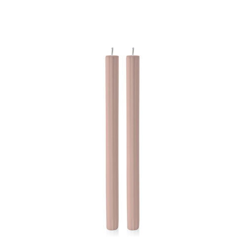 Heritage Rose 30cm Fluted Dinner Candle, Pack of 2