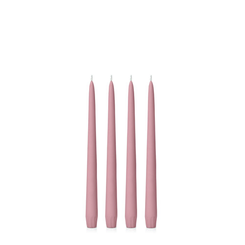 Dusty Pink 25cm Taper, Pack of 4