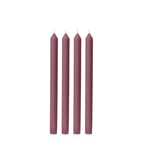 Burgundy 30cm Dinner Candle, Pack of 4