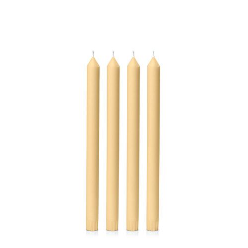 Gold 30cm Dinner Candle, Pack of 4