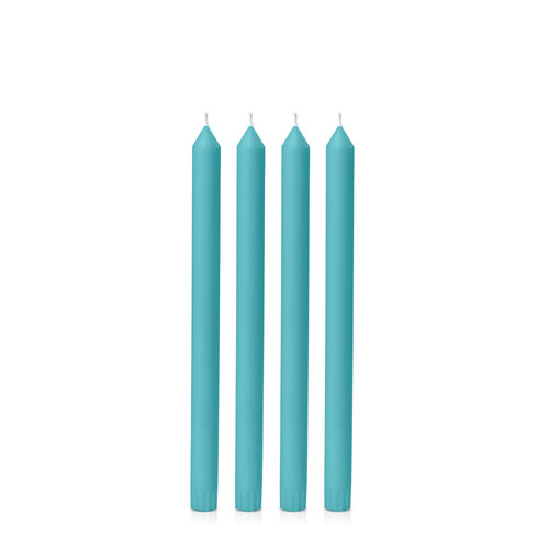 Teal 30cm Dinner Candle, Pack of 4