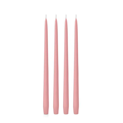 Coral Pink 35cm Taper, Pack of 4