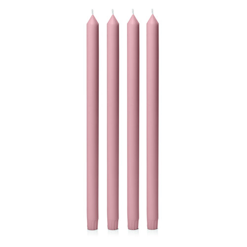Dusty Pink 40cm Dinner Candle, Pack of 4