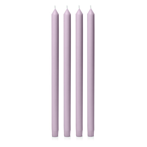 Lilac 40cm Dinner Candle, Pack of 4