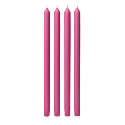 Magenta 40cm Dinner Candle, Pack of 4