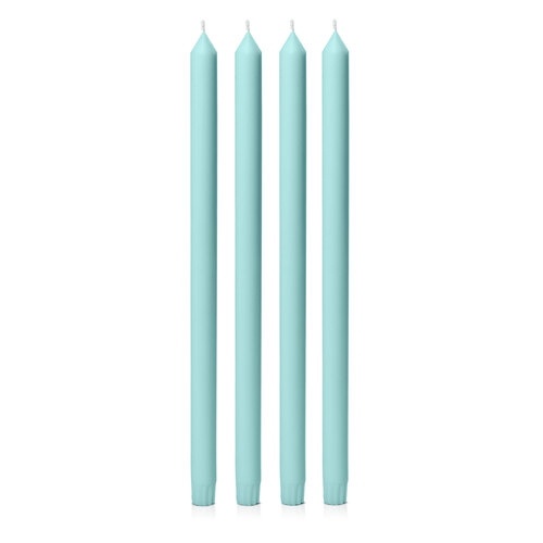 Pastel Teal 40cm Dinner Candle, Pack of 4