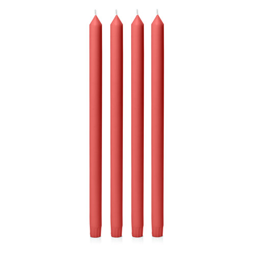 Red 40cm Dinner Candle, Pack of 4
