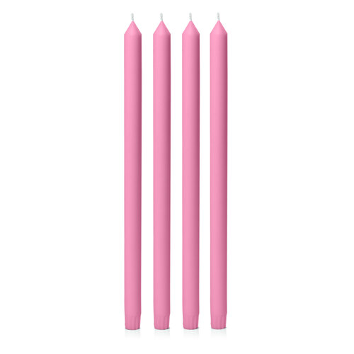 Rose Pink 40cm Dinner Candle, Pack of 4