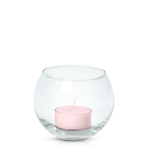 Blush Pink Tealight in Fishbowl, Pack of 24