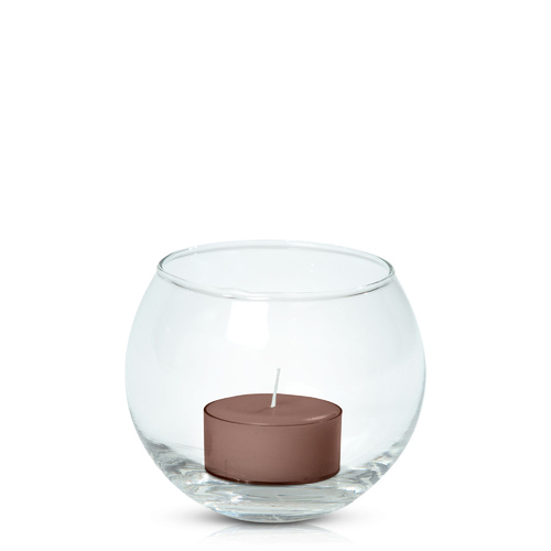 Chocolate Tealight in Fishbowl, Pack of 24