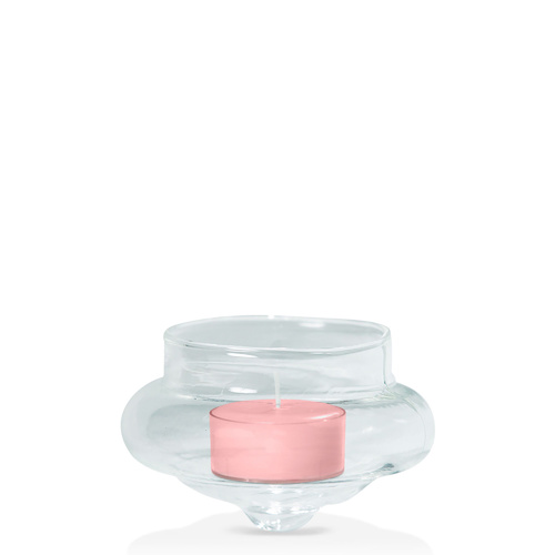 Coral Pink Tealight in Floating Holder, Pack of 24