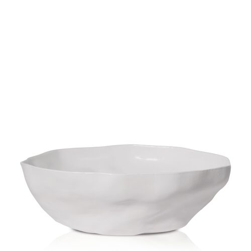 White 35cm Ceramic Fruit Bowl