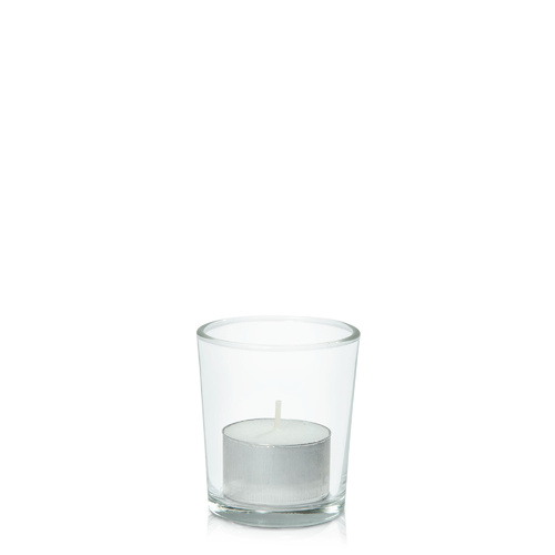 White Event Tealight in Glass Votive, Pack of 24