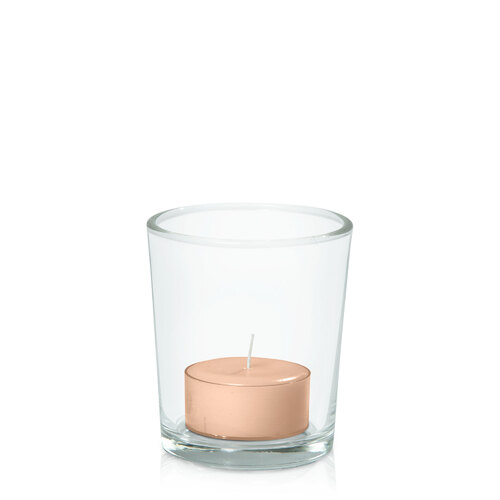 Toffee Tealight in Glass Votive, Pack of 24
